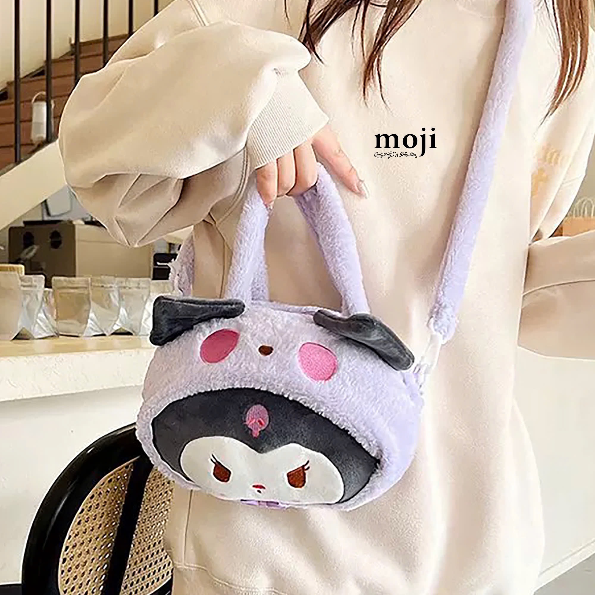  Túi đeo gấu bông Sanrio family Cinnamoroll Kuromi cosplay little friend face